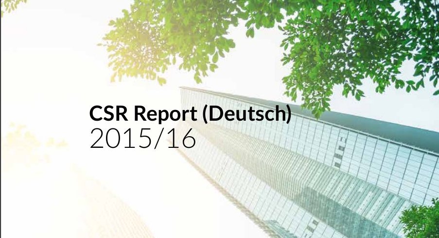 CSR Bericht 2016