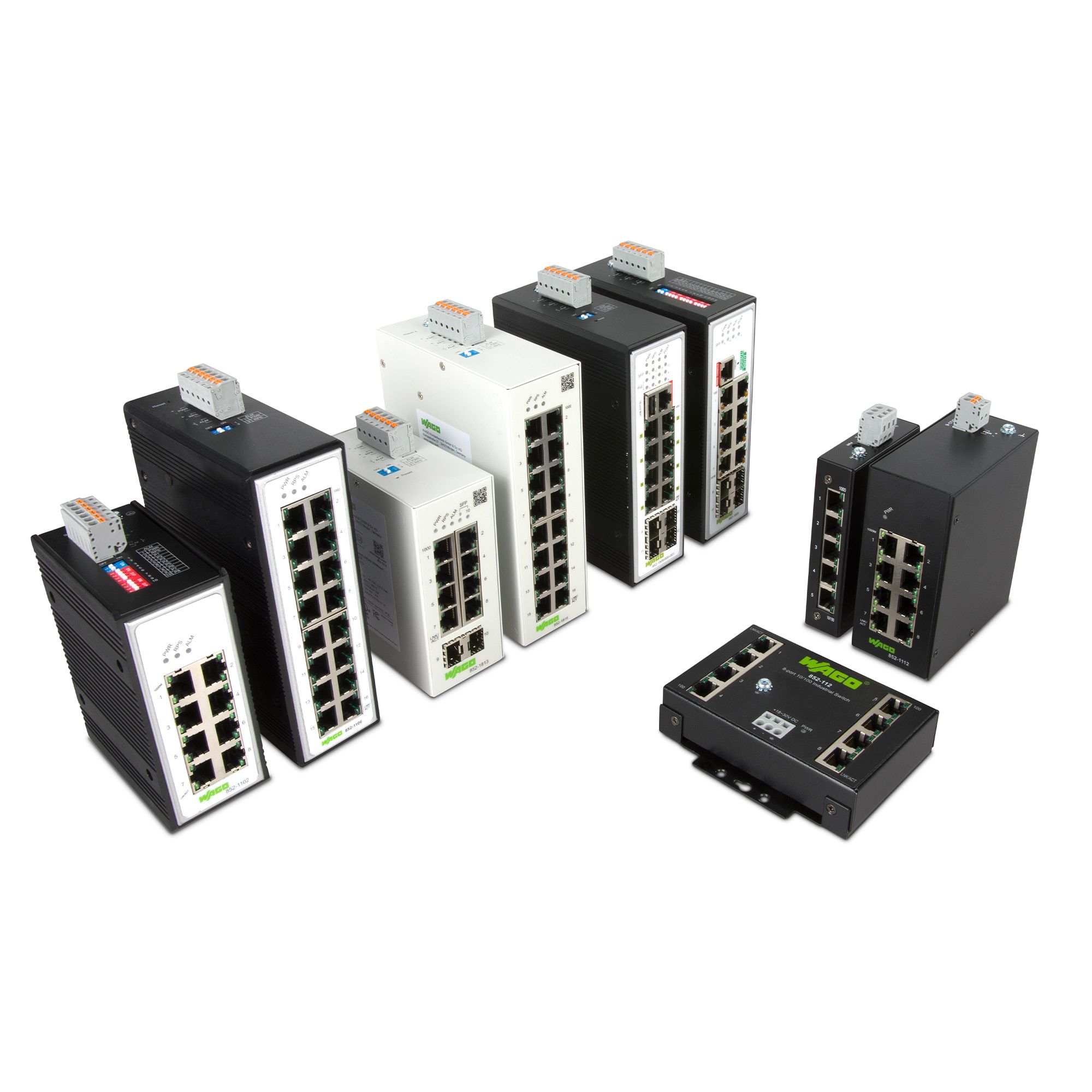 Industrial-Switch: Für die High-end-Anwendung stehen Switches in verschiedenen Ausführungen, von unmanaged bis managed zur Verfügung.